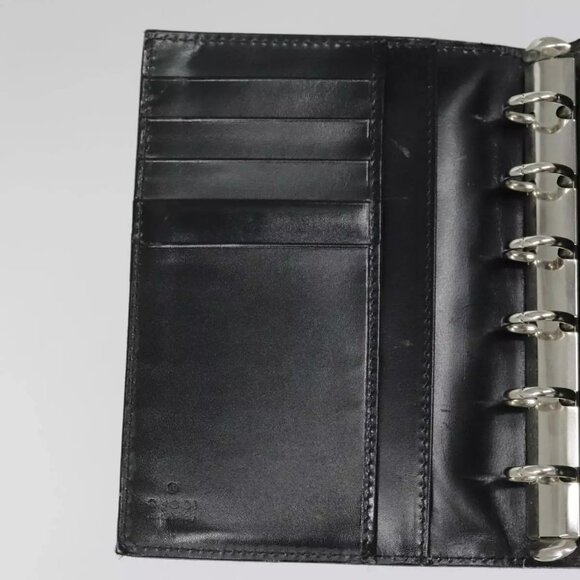 GUCCI Day Planner Cover Leather Black Auth - Picture 4 of 16